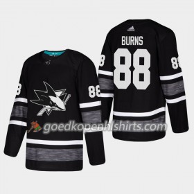 San Jose Sharks Brent Burns 88 2019 All-Star Adidas Zwart Authentic Shirt - Mannen